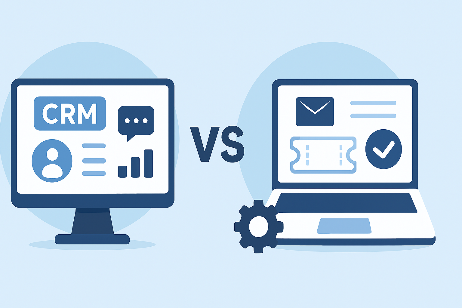CRM vs. Sistemas de Tickets: Por Que Um Não Substitui o Outro
